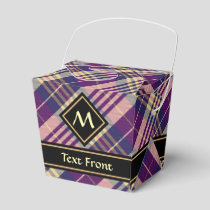 Purple, Gold and Blue Tartan Favor Boxes