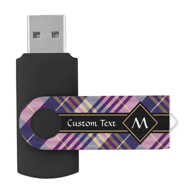 Purple, Gold and Blue Tartan Flash Drive (Opened)