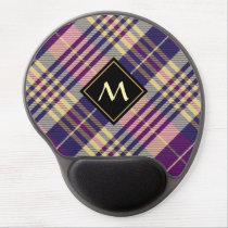 Purple, Gold and Blue Tartan Gel Mouse Pad