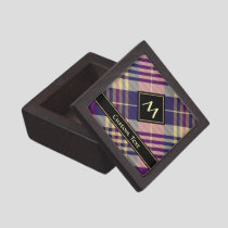 Purple, Gold and Blue Tartan Gift Box