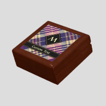 Purple, Gold and Blue Tartan Gift Box