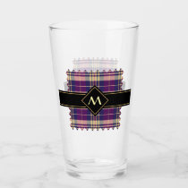 Purple, Gold and Blue Tartan Glass