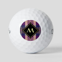 Purple, Gold and Blue Tartan Golf Balls