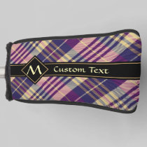 Purple, Gold and Blue Tartan Golf Head Cover