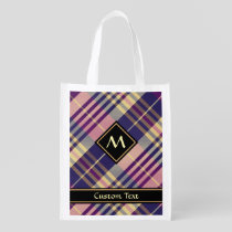 Purple, Gold and Blue Tartan Grocery Bag