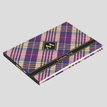 Purple, Gold and Blue Tartan Guest Book