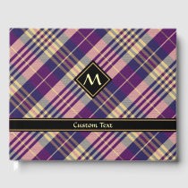 Purple, Gold and Blue Tartan Guest Book