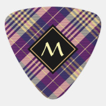 Purple, Gold and Blue Tartan Guitar Pick