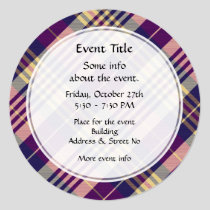 Purple, Gold and Blue Tartan Invitation