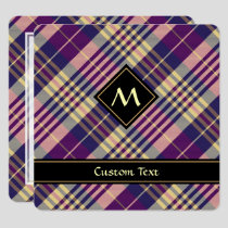 Purple, Gold and Blue Tartan Invitation