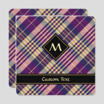 Purple, Gold and Blue Tartan Invitation