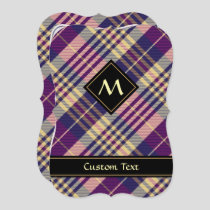 Purple, Gold and Blue Tartan Invitation