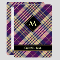 Purple, Gold and Blue Tartan Invitation