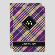 Purple, Gold and Blue Tartan Invitation