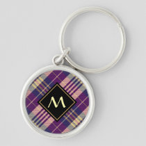 Purple, Gold and Blue Tartan Keychain