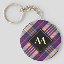 Purple, Gold and Blue Tartan Keychain