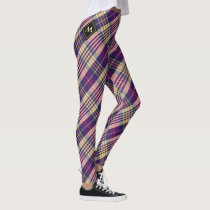 Purple, Gold and Blue Tartan Leggings