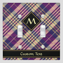 Purple, Gold and Blue Tartan Light Switch Cover