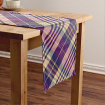 Purple, Gold and Blue Tartan Long Table Runner