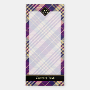 Purple, Gold and Blue Tartan Magnetic Notepad
