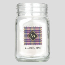 Purple, Gold and Blue Tartan Mason Jar