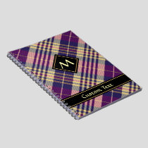 Purple, Gold and Blue Tartan Notebook