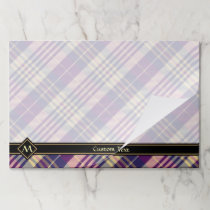 Purple, Gold and Blue Tartan Paper Pad