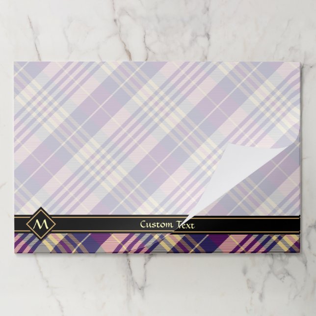 Purple, Gold and Blue Tartan Paper Pad (Folded)