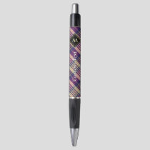 Purple, Gold and Blue Tartan Pen