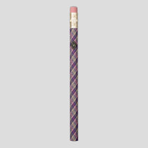 Purple, Gold and Blue Tartan Pencil