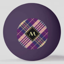 Purple, Gold and Blue Tartan Ping Pong Ball