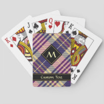 Purple, Gold and Blue Tartan Playing Cards