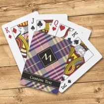 Purple, Gold and Blue Tartan Poker Cards