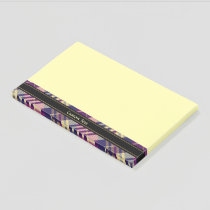 Purple, Gold and Blue Tartan Post-it Notes