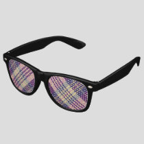 Purple, Gold and Blue Tartan Retro Sunglasses