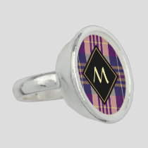 Purple, Gold and Blue Tartan Ring