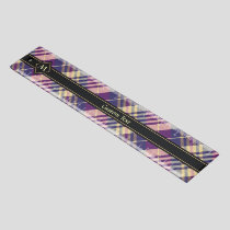 Purple, Gold and Blue Tartan Ruler