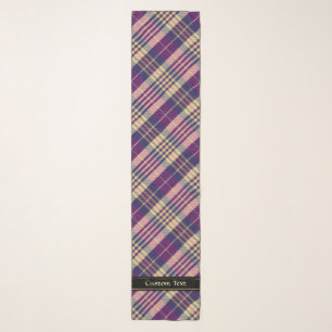 Purple, Gold and Blue Tartan Scarf