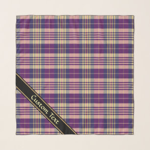Purple, Gold and Blue Tartan Scarf