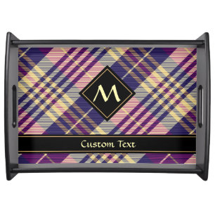 Purple, Gold and Blue Tartan Serving Tray