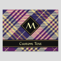 Purple, Gold and Blue Tartan Sign