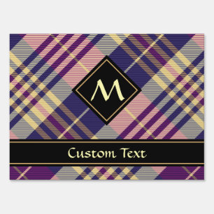 Purple, Gold and Blue Tartan Sign