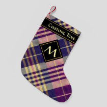 Purple, Gold and Blue Tartan Small Christmas Stocking