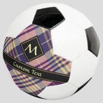 Purple, Gold and Blue Tartan Soccer Ball