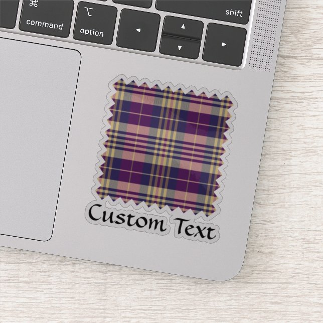 Purple, Gold and Blue Tartan Sticker (Detail)