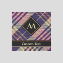 Purple, Gold and Blue Tartan Stone Magnet