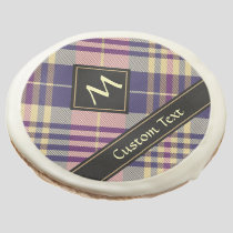 Purple, Gold and Blue Tartan Sugar Cookie