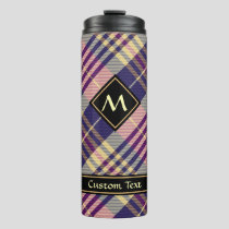 Purple, Gold and Blue Tartan Thermal Tumbler