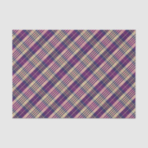 Purple, Gold and Blue Tartan Tissue Paper