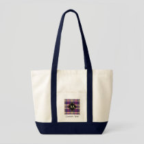 Purple, Gold and Blue Tartan Tote Bag